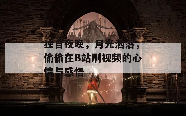 独自夜晚，月光洒落，偷偷在B站刷视频的心情与感悟
