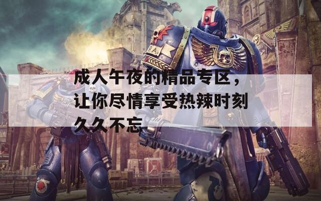 成人午夜的精品专区，让你尽情享受热辣时刻久久不忘