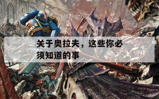 关于奥拉夫，这些你必须知道的事