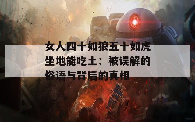 女人四十如狼五十如虎坐地能吃土：被误解的俗语与背后的真相