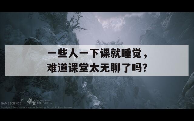 一些人一下课就睡觉，难道课堂太无聊了吗？